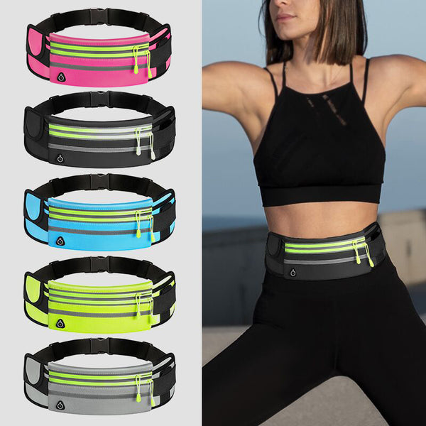 Double Zippers Waist Bags | Waterproof Sports Running Fanny Pack