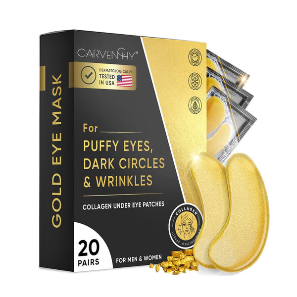 24K Gold Eye Mask Patch - Eye Mask 20 PAIRS - Shopfinity Supplier
